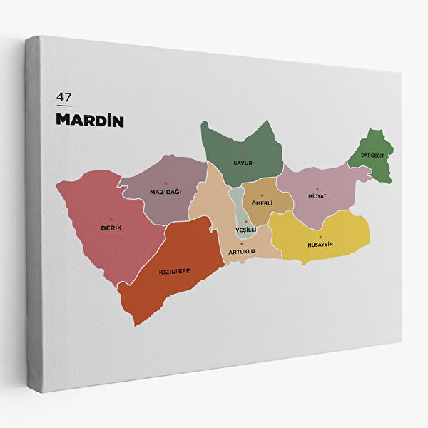 Harita Sepeti Kanvas Tablo