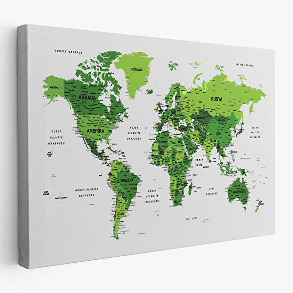 Harita Sepeti Kanvas Tablo