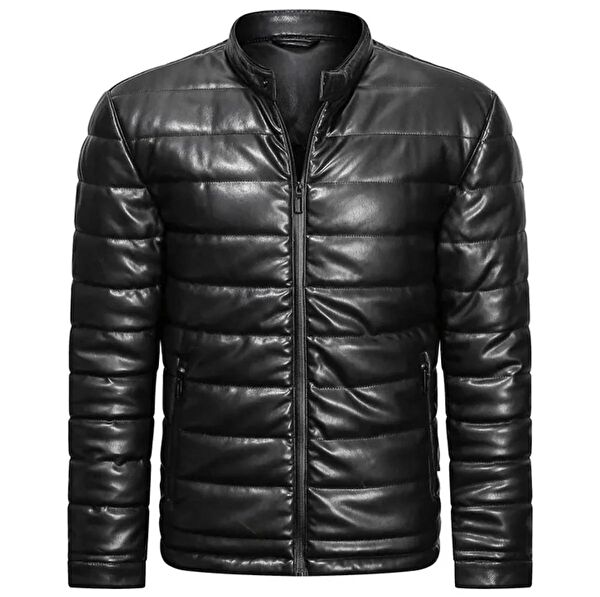 NYC DERİ Erkek Mont, Kaban