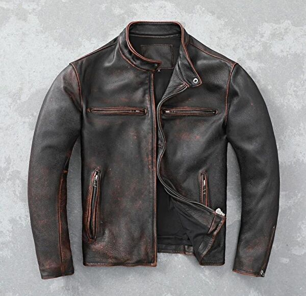 NYC DERİ Erkek Mont, Kaban