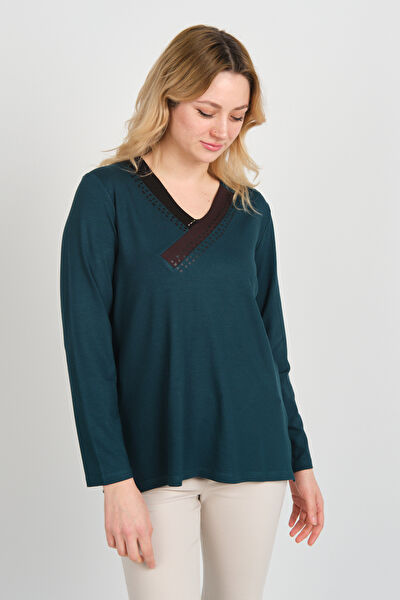 Detay Triko Kadın Bluz