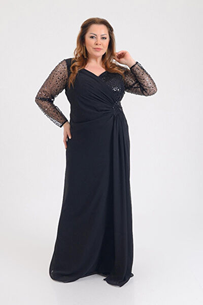 Lilas Xxl Büyük Beden Abiye Elbise