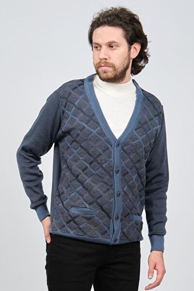 Çizgi Triko Erkek Hırka