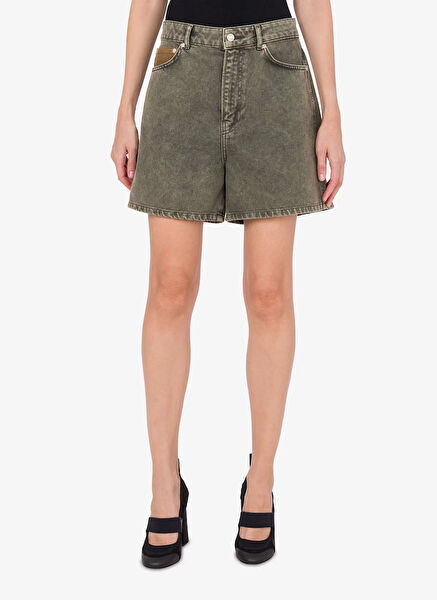 Moschino Jeans Kadın Şort, Bermuda, Kapri