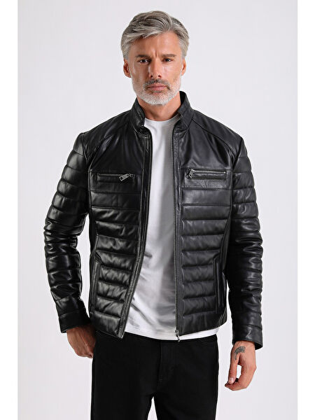 Maroquin Leather Erkek Mont, Kaban