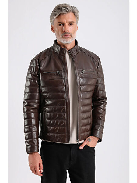 Maroquin Leather Erkek Mont, Kaban