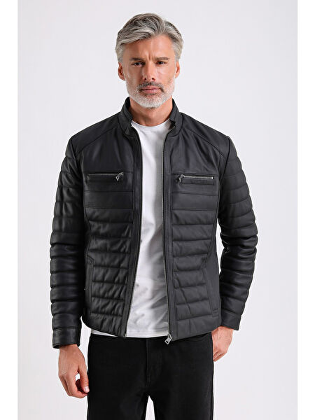 Maroquin Leather Erkek Mont, Kaban