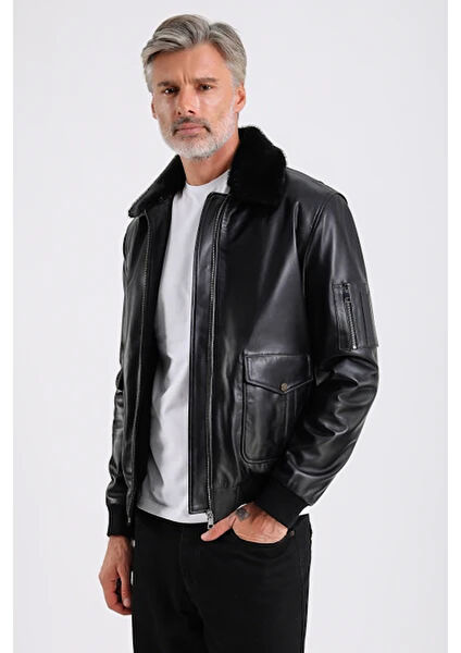 Maroquin Leather Erkek Mont, Kaban