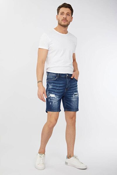 Blue White Erkek Şort, Bermuda, Kapri