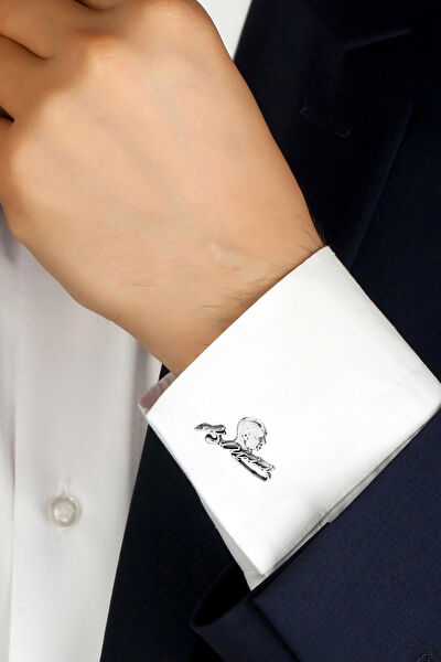 Midyat Nurtaş Gümüş Kol Düğmesi