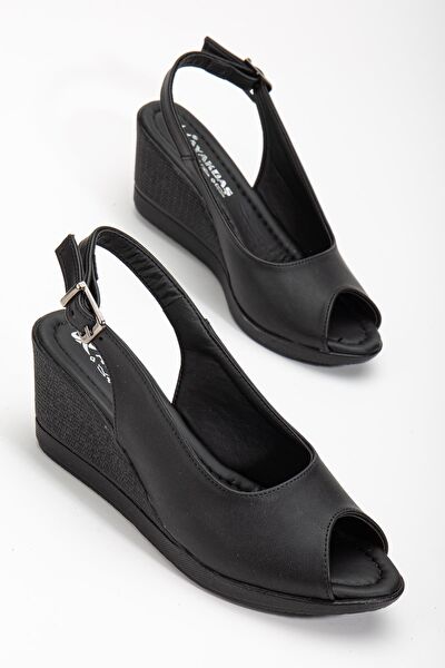 Dilimler Ayakkabı Dolgu Topuklu Ayakkabı