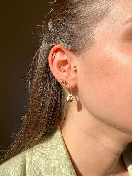 Jewelina Altın Küpe