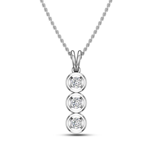 Silvanit Pırlanta Altın Kolye