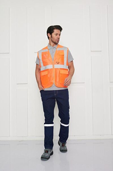 Orange Safety Koruyucu İş Yağmurluğu, Yeleği