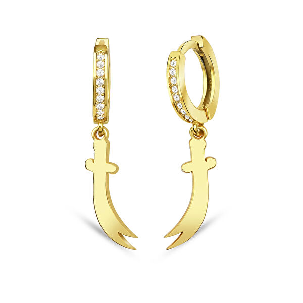 Mavili Gümüş Küpe