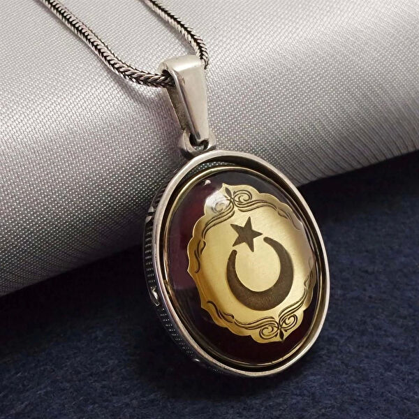 Mavili Gümüş Kolye