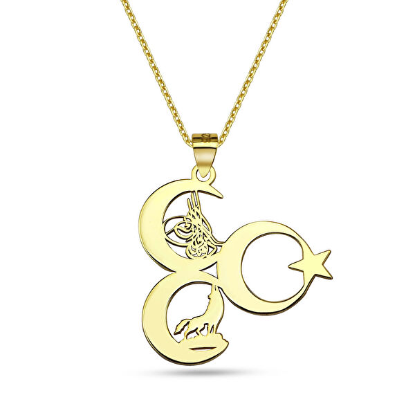 Mavili Gümüş Kolye