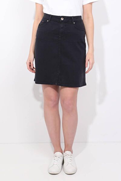 Blue White Kadın Kot Etek