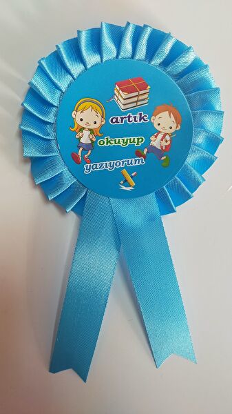 Saten Kokart Rozet Broş, Yaka İğnesi, Rozet