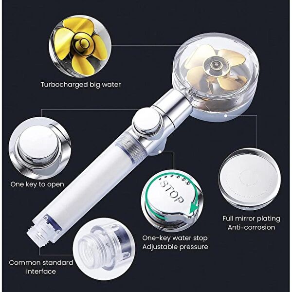 qosrix Duş Başlığı, Spirali, Seti