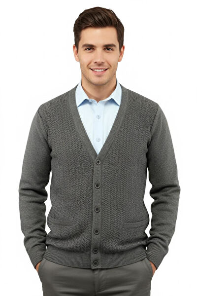 Çizgi Triko Erkek Hırka