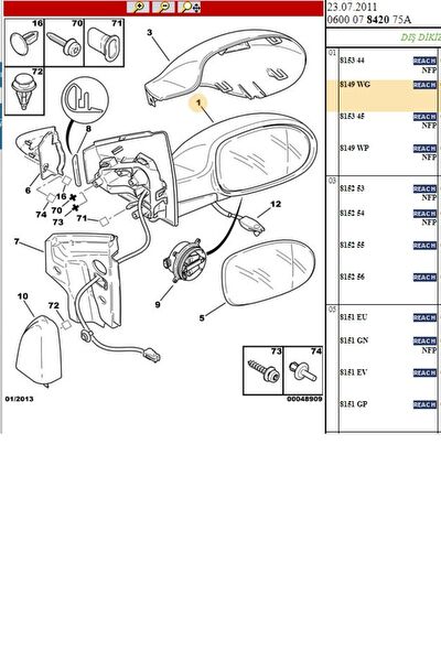 İthal Ürün Yan Ayna