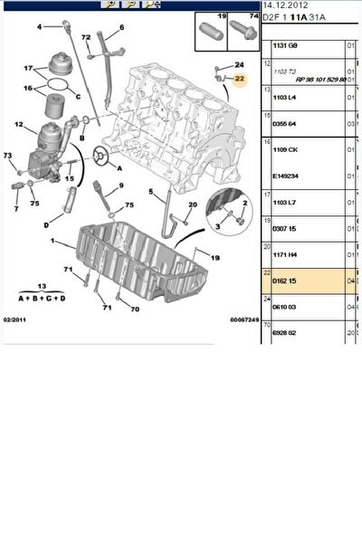 Psa Yağ Tamir Takımı
