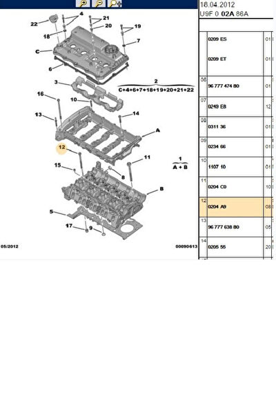 Psa Silindir Kapakları