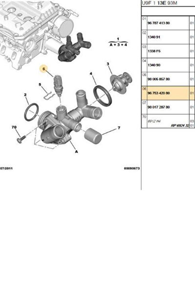 Psa Sıcaklık Sensörü