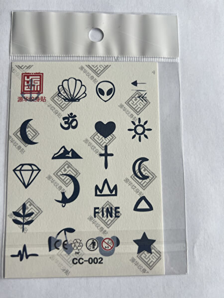 Airbrush Tattoo Geçici Dövme, Şablonları