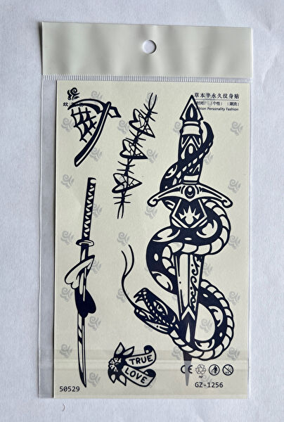 Airbrush Tattoo Geçici Dövme, Şablonları