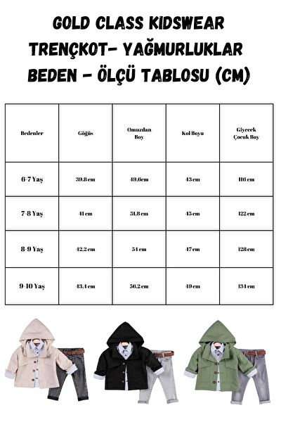 Gold Class Kidswear Erkek Çocuk Mont, Kaban