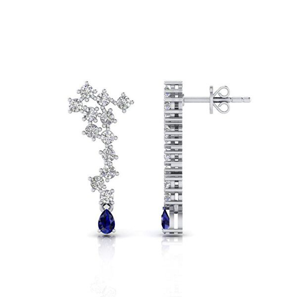 Silvanit Pırlanta Küpe