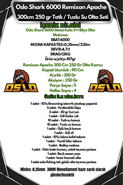 Oslo Olta, Kamış Setleri