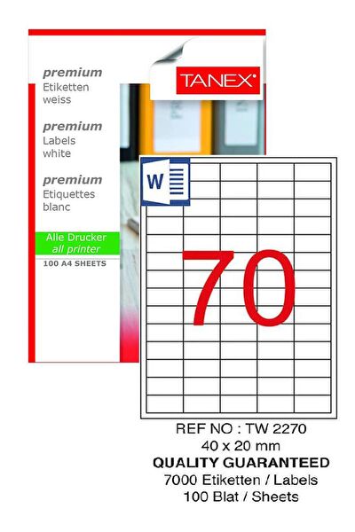 Tanex Etiket, Sticker