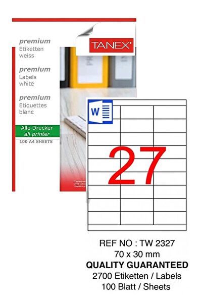 Tanex Etiket, Sticker