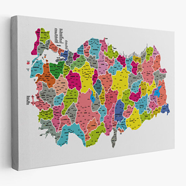 Harita Sepeti Kanvas Tablo