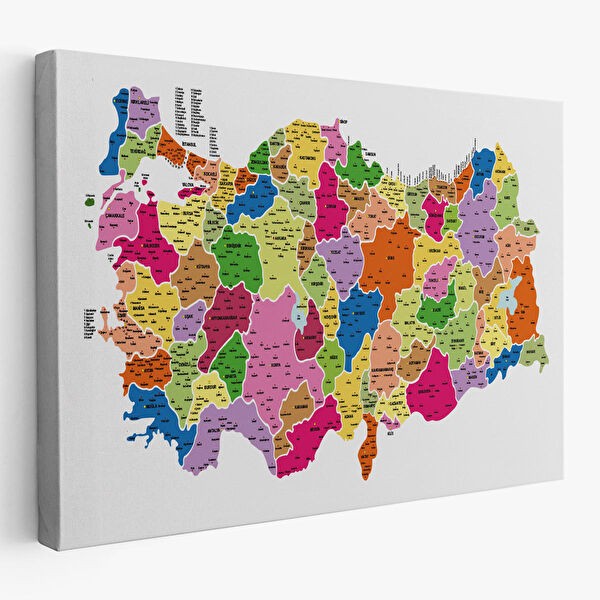 Harita Sepeti Kanvas Tablo