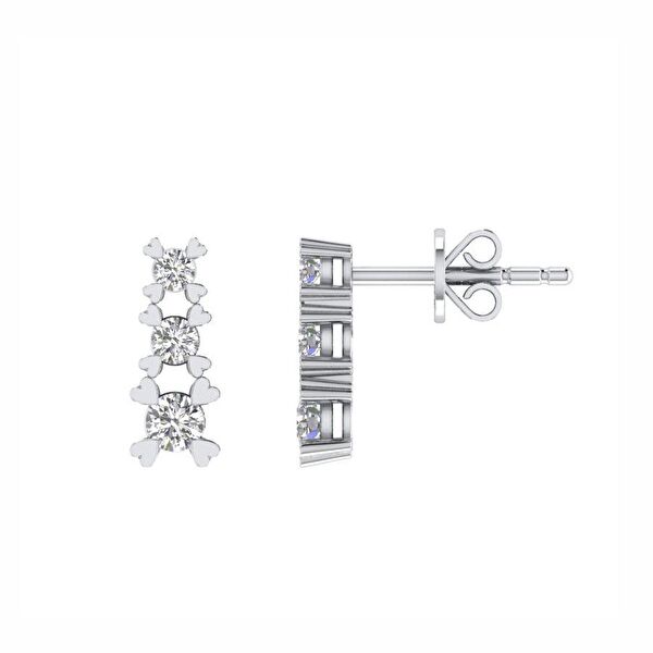 Silvanit Pırlanta Küpe