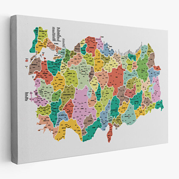 Harita Sepeti Kanvas Tablo