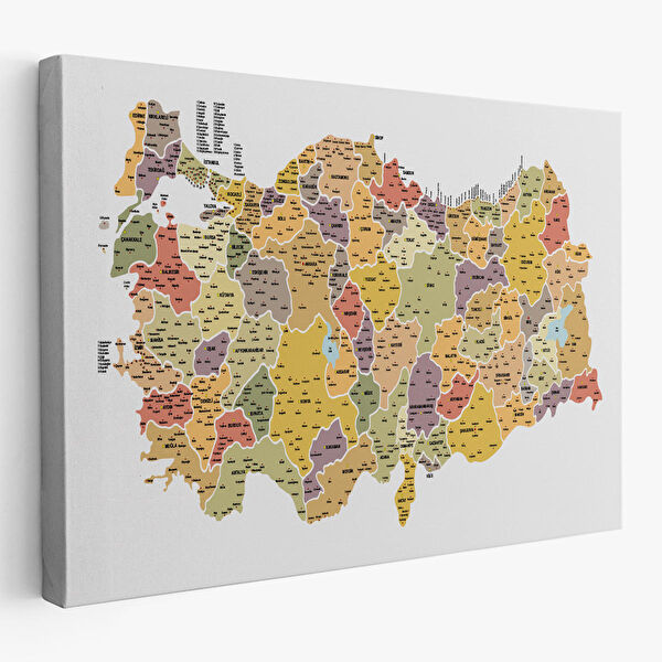 Harita Sepeti Kanvas Tablo