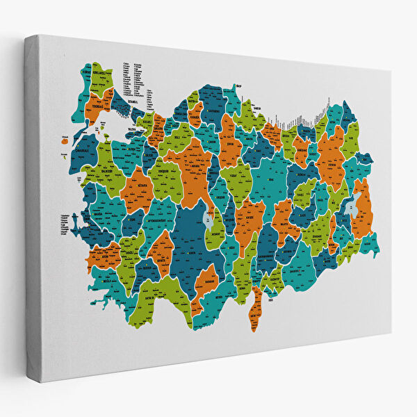 Harita Sepeti Kanvas Tablo