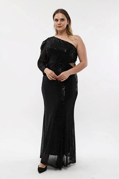 IŞILTI ABİYE Büyük Beden Abiye Elbise