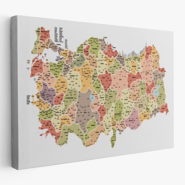 Harita Sepeti Kanvas Tablo