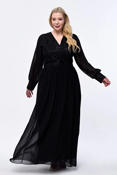 IŞILTI ABİYE Büyük Beden Abiye Elbise