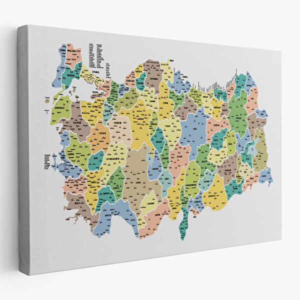 Harita Sepeti Kanvas Tablo