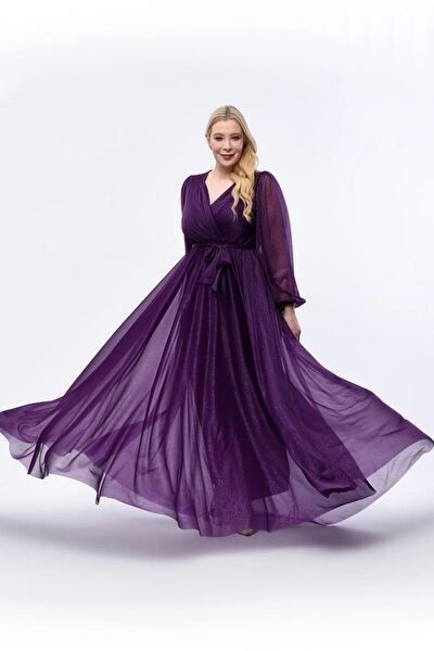 IŞILTI ABİYE Büyük Beden Abiye Elbise