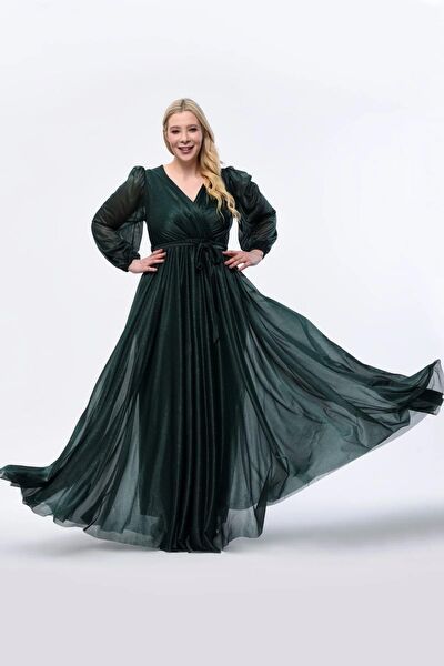 IŞILTI ABİYE Büyük Beden Abiye Elbise