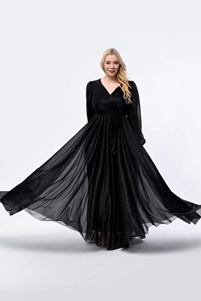 IŞILTI ABİYE Büyük Beden Abiye Elbise