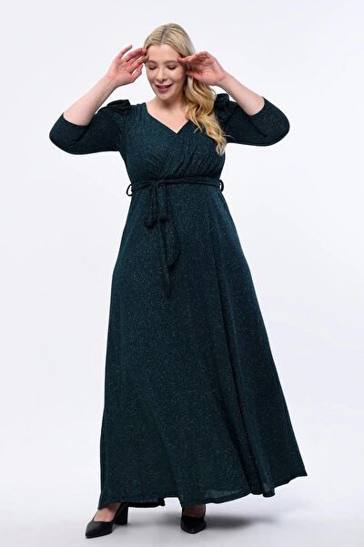 IŞILTI ABİYE Büyük Beden Abiye Elbise